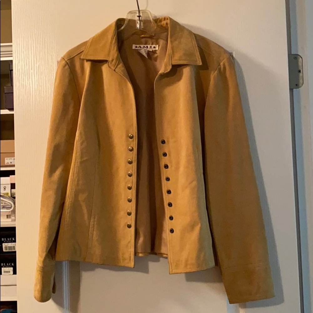 AMI Suede Jacket Like New Snap Closure Vintage